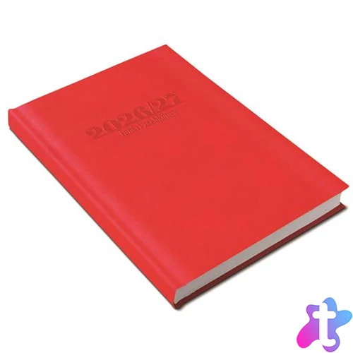 Tanári zsebkönyv, heti, 2026/2027 tanév, REALSYSTEM, piros