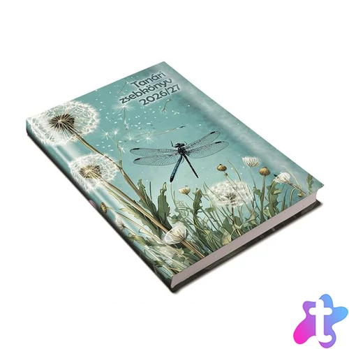 Tanári zsebkönyv, heti, 2026/2027 tanév, REALSYSTEM, pitypang