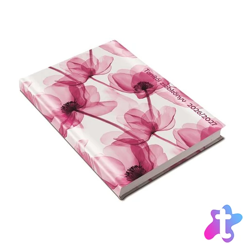 Tanítói zsebkönyv, heti, 2026/2027 tanév, REALSYSTEM, szirmok