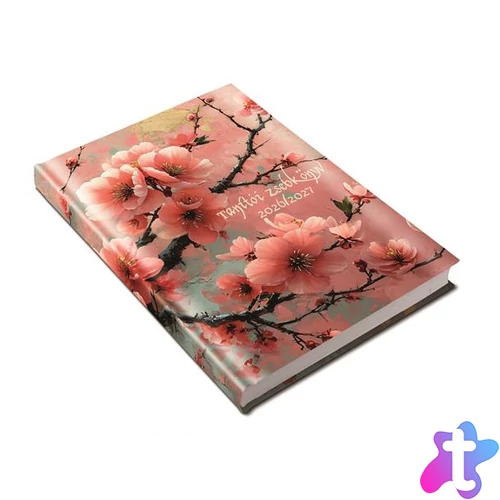 Tanítói zsebkönyv, heti, 2026/2027 tanév, REALSYSTEM, cseresznyevirág