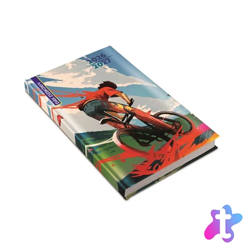 Diák zsebkönyv, heti, 2026/2027 tanév, REALSYSTEM, biker