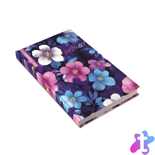 Diák zsebkönyv, heti, 2026/2027 tanév, REALSYSTEM, szirmok