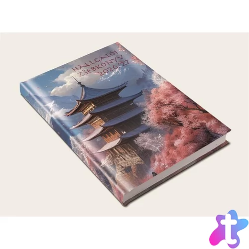 Hallgatói zsebkönyv, heti, 2026/2027 tanév, REALSYSTEM, pagoda