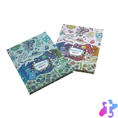 Színezd a napod barátság könyv, heti, 2026/2027 tanév, REALSYSTEM, kék