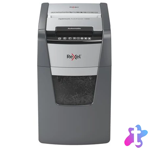 Iratmegsemmisítő, konfetti, 130 lap, REXEL, "Optimum AutoFeed+ 130X"