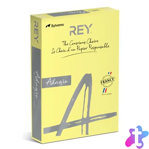 Másolópapír, színes, A4, 160 g, REY "Adagio", pasztell sárga