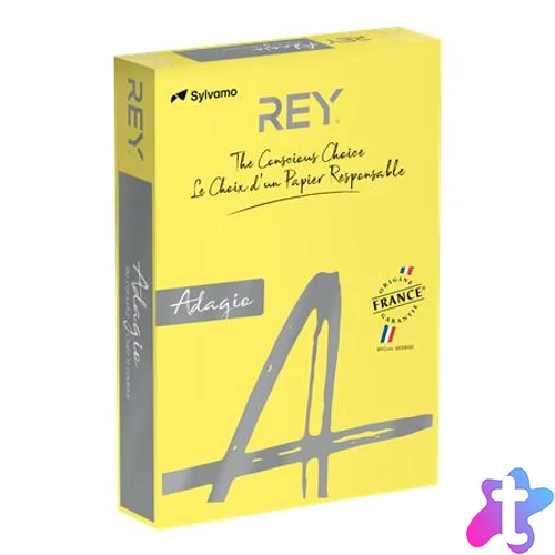 Másolópapír, színes, A4, 160 g, REY "Adagio", intenzív sárga