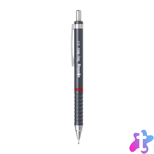 Nyomósirón, 0,5 mm, ROTRING "Tikky Retro", szürke