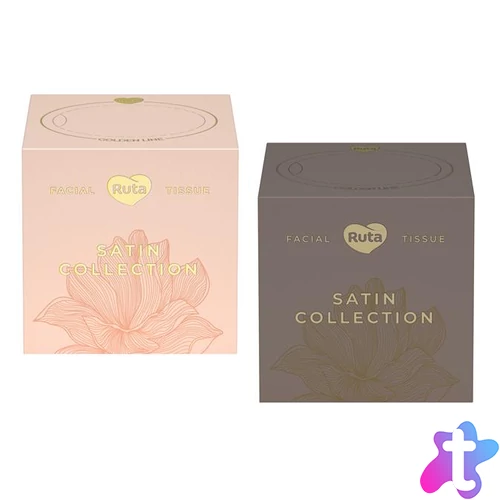 Kozmetikai kendő, 2 rétegű, 80 db, RUTA "Satin Collection"