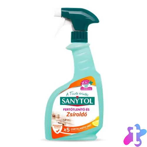 Konyhai fertőtlenítő- és zsíroldó spray, 500 ml, SANYTOL
