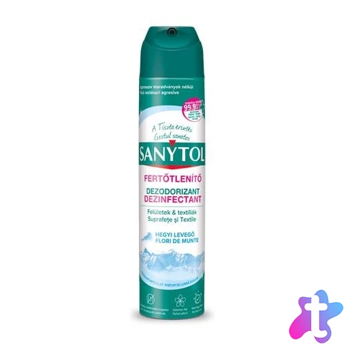 Légfrissítő, fertőtlenítő, 300 ml, SANYTOL, hegyi levegő