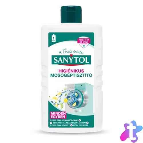 Mosógép tisztítószer, 250 ml, SANYTOL "Minden egyben"