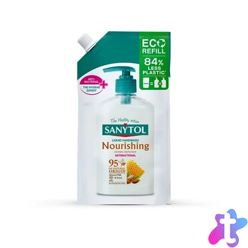 Folyékony szappan, utántöltő, 500 ml, SANYTOL, mandula