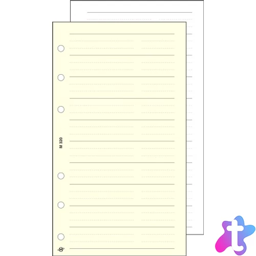 Kalendárium betét, telefon bianco, "M", SATURNUS, chamois