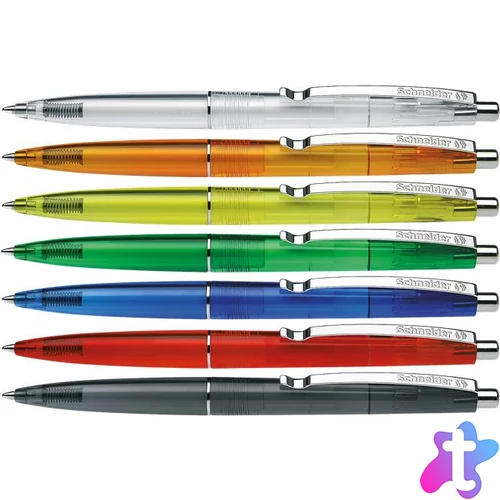 Golyóstoll, 0,5 mm, nyomógombos, vegyes színű test, SCHNEIDER "K20 Icy", kék