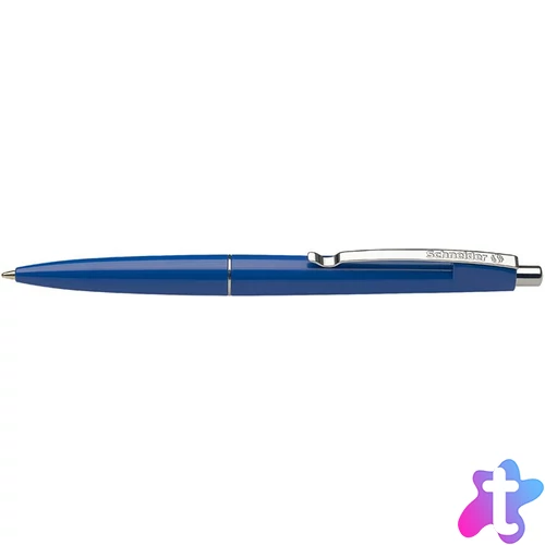 Golyóstoll, 0,5 mm, nyomógombos, SCHNEIDER "Office", kék