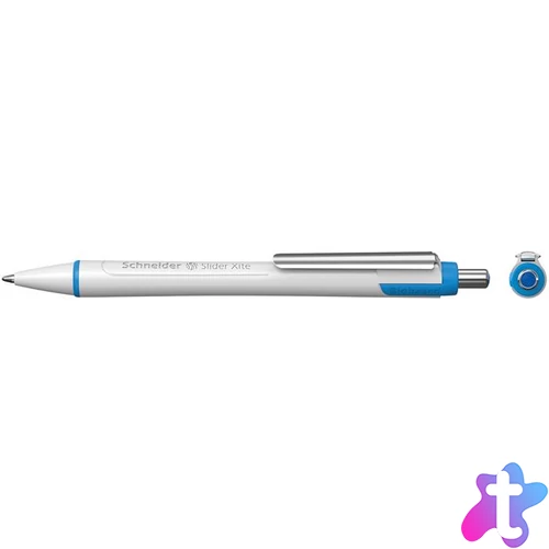 Golyóstoll, 0,7 mm, nyomógombos, SCHNEIDER "Slider Xite", kék