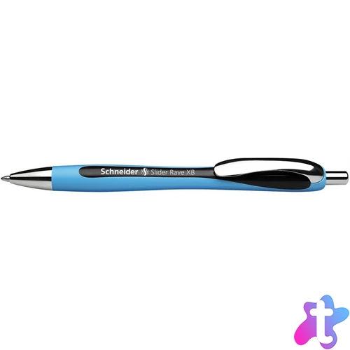 Golyóstoll, 0,7 mm, nyomógombos, SCHNEIDER "Slider Rave XB", fekete