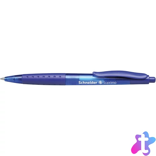 Golyóstoll, 0,5 mm, nyomógombos, SCHNEIDER "Suprimo", kék