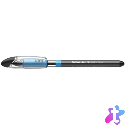 Golyóstoll, 0,7 mm, kupakos, SCHNEIDER "Slider Basic XB", fekete