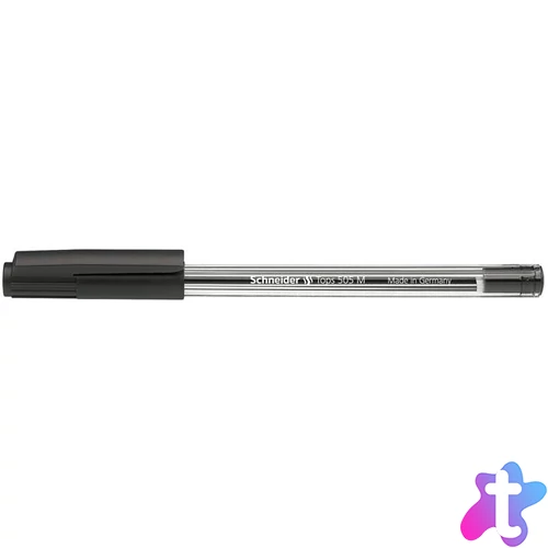 Golyóstoll, 0,5 mm, kupakos, SCHNEIDER "Tops 505 M", fekete