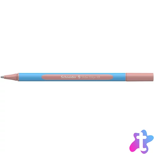 Golyóstoll, 0,7 mm, kupakos, SCHNEIDER "Slider Edge XB Pastel", halvány piros