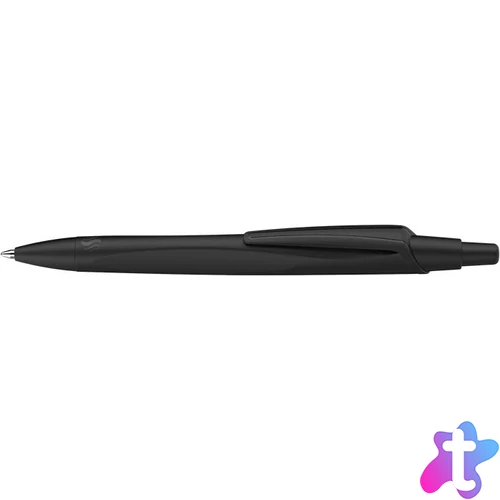 Golyóstoll, 0,5 mm, nyomógombos, fekete színű tolltest, SCHNEIDER "Reco", kék