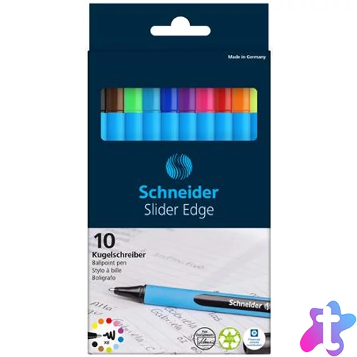 Golyóstoll készlet, 0,7 mm, kupakos, SCHNEIDER "Slider Edge XB", vegyes színek