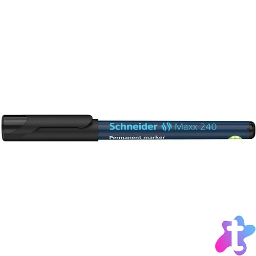 Alkoholos marker, 1-2 mm, kúpos, SCHNEIDER "Maxx 240", fekete
