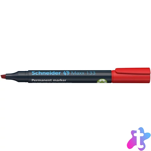 Alkoholos marker, 1-4 mm, vágott, SCHNEIDER "Maxx 133", piros