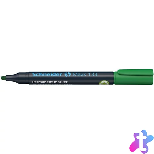 Alkoholos marker, 1-4 mm, vágott, SCHNEIDER "Maxx 133", zöld