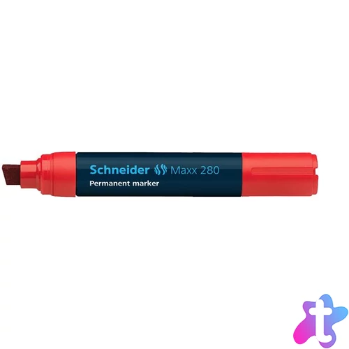 Alkoholos marker, 4-12 mm, vágott, SCHNEIDER "Maxx 280", piros