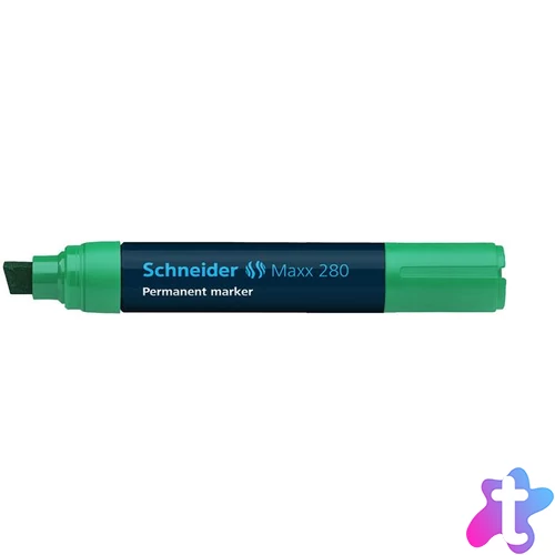 Alkoholos marker, 4-12 mm, vágott, SCHNEIDER "Maxx 280", zöld