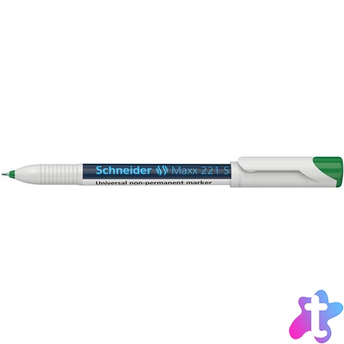 Alkoholmentes marker, OHP, 0,4 mm, SCHNEIDER "Maxx 221 S", zöld