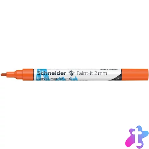 Dekormarker, akril, 2 mm, SCHNEIDER "Paint-It 310", narancssárga