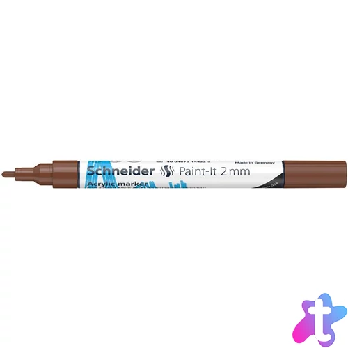 Dekormarker, akril, 2 mm, SCHNEIDER "Paint-It 310", barna