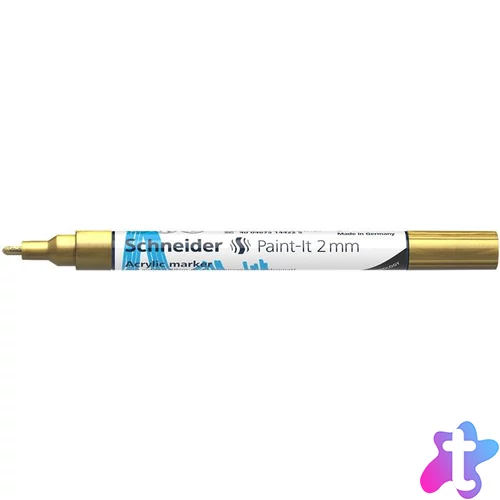 Dekormarker, akril, 2 mm, SCHNEIDER "Paint-It 310", arany
