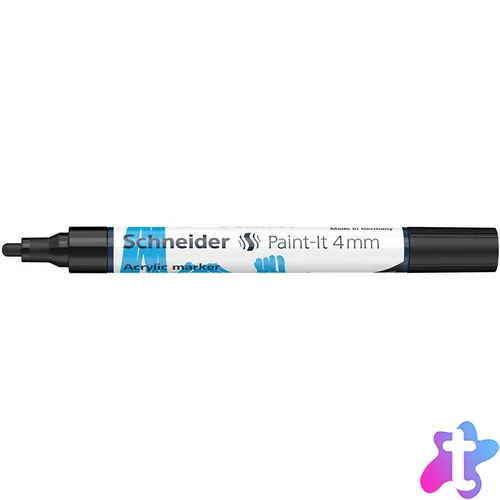 Dekormarker, akril, 4 mm, SCHNEIDER "Paint-It 320", fekete