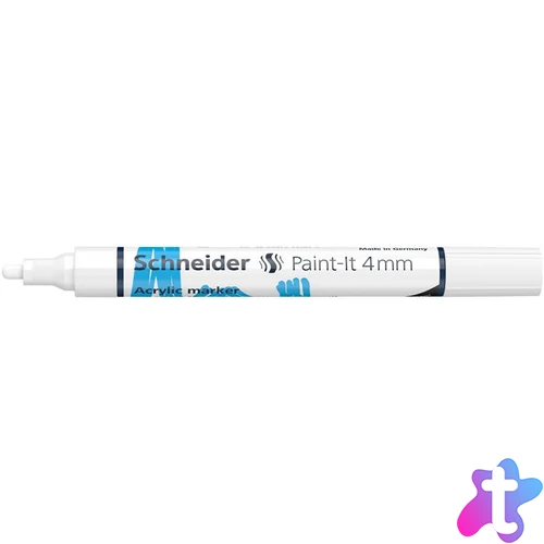 Dekormarker, akril, 4 mm, SCHNEIDER "Paint-It 320", fehér
