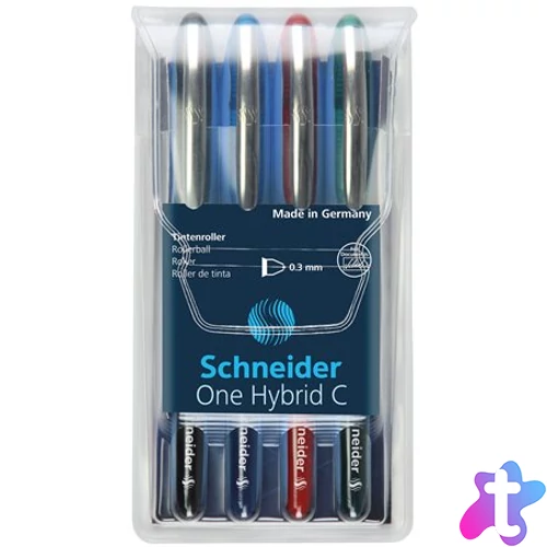 Rollertoll készlet, 0,3 mm, SCHNEIDER "One Hybrid C", 4 szín