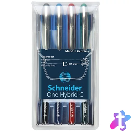 Rollertoll készlet, 0,5 mm, SCHNEIDER "One Hybrid C", 4 szín