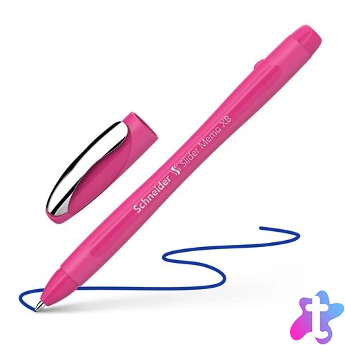 Golyóstoll, 0,7 mm, kupakos, SCHNEIDER "Slider Memo XB", rózsaszín