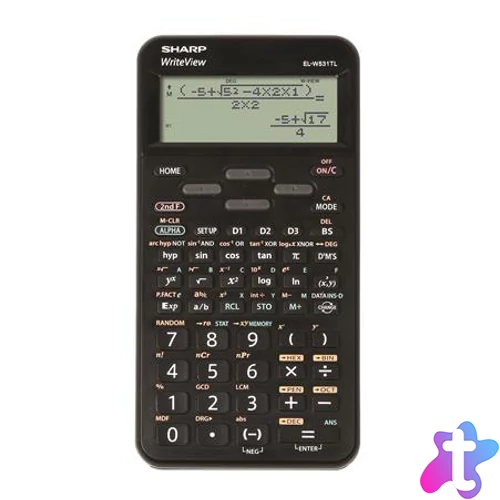 Számológép, tudományos, 420 funkció, SHARP "EL-W531TL", fekete