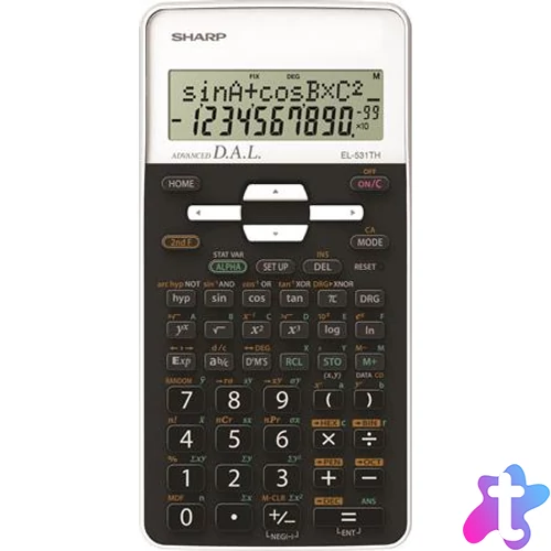 Számológép, tudományos, 273 funkció, SHARP "EL-531", fehér