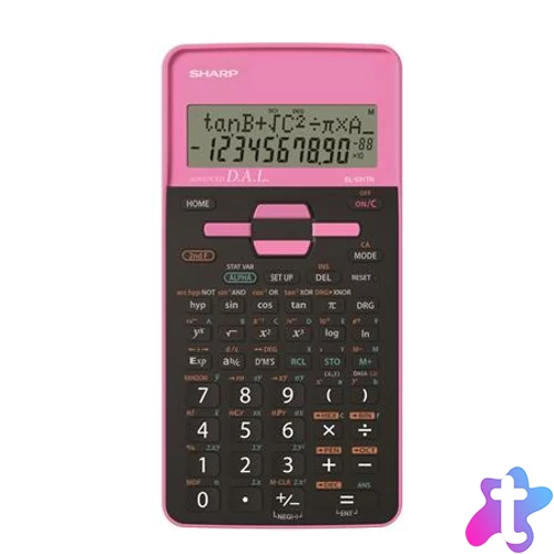 Számológép, tudományos, 273 funkció, SHARP "EL-531", pink
