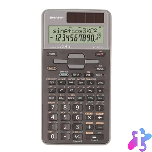 Számológép, tudományos, 273 funkció, SHARP "EL-531", szürke