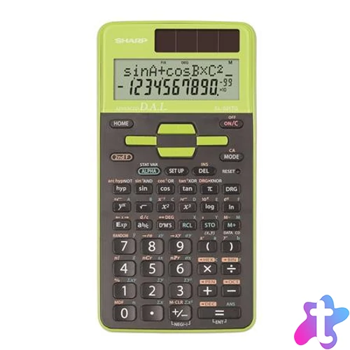 Számológép, tudományos, 273 funkció, SHARP "EL-531", zöld