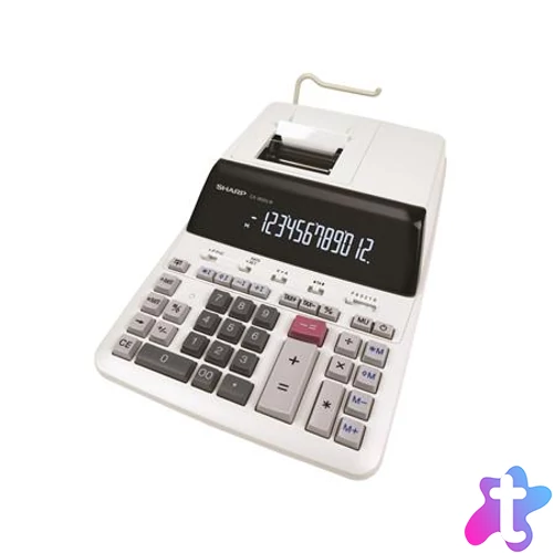 Számológép, szalagos, 12 számjegy, 2 színű nyomtató, SHARP "CS-2635LW"