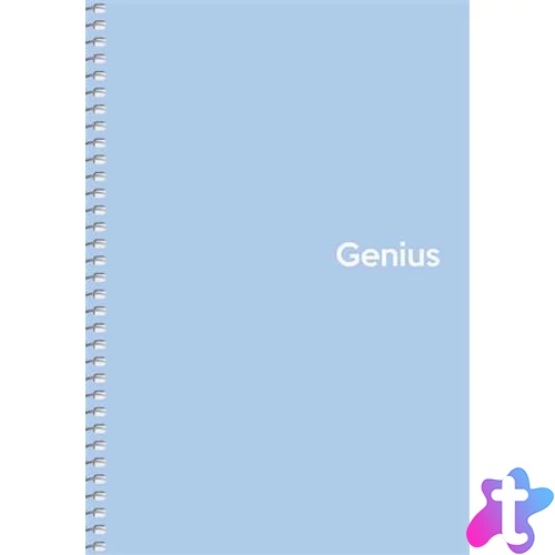 Spirálfüzet, A5, kockás, 80 lap, PP borító, SHKOLYARYK "Genius Pastel", vegyes