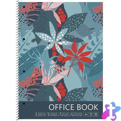 Spirálfüzet, A4+, vonalas, 80 lap, SHKOLYARYK "Forest", vegyes